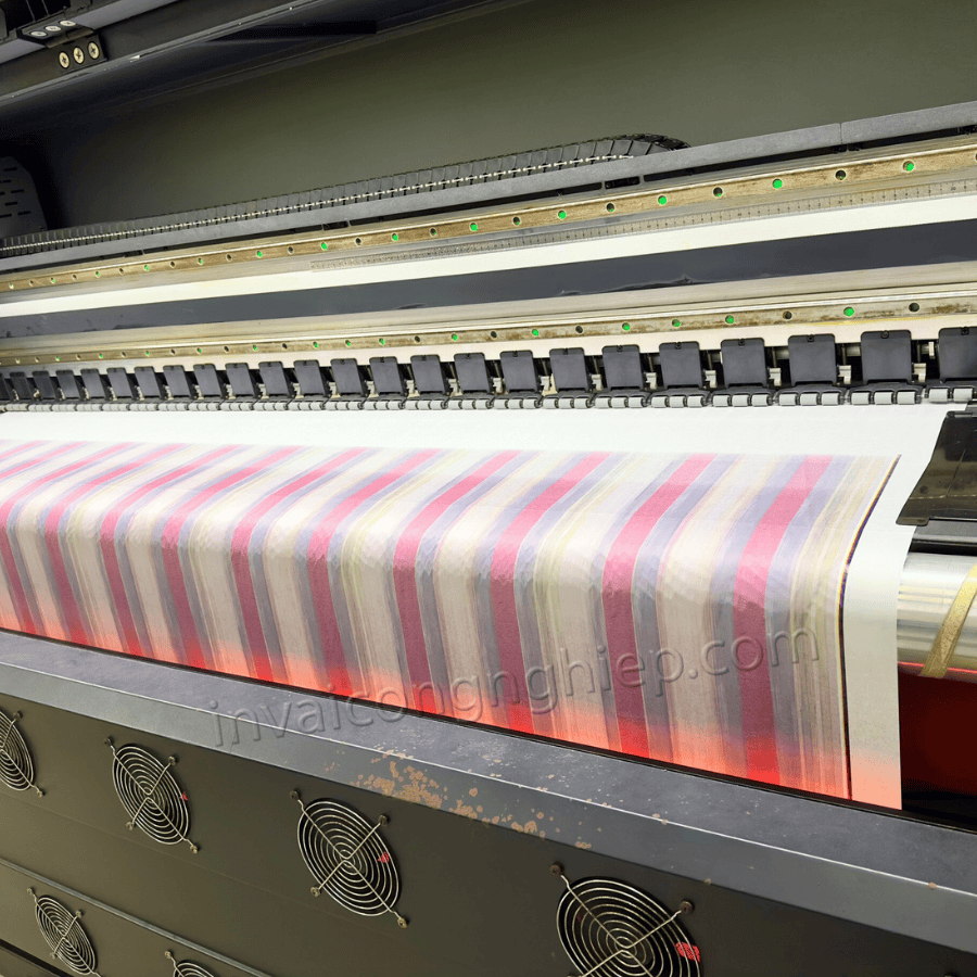 công nghệ in chuyển nhiệt vải lụa 100d